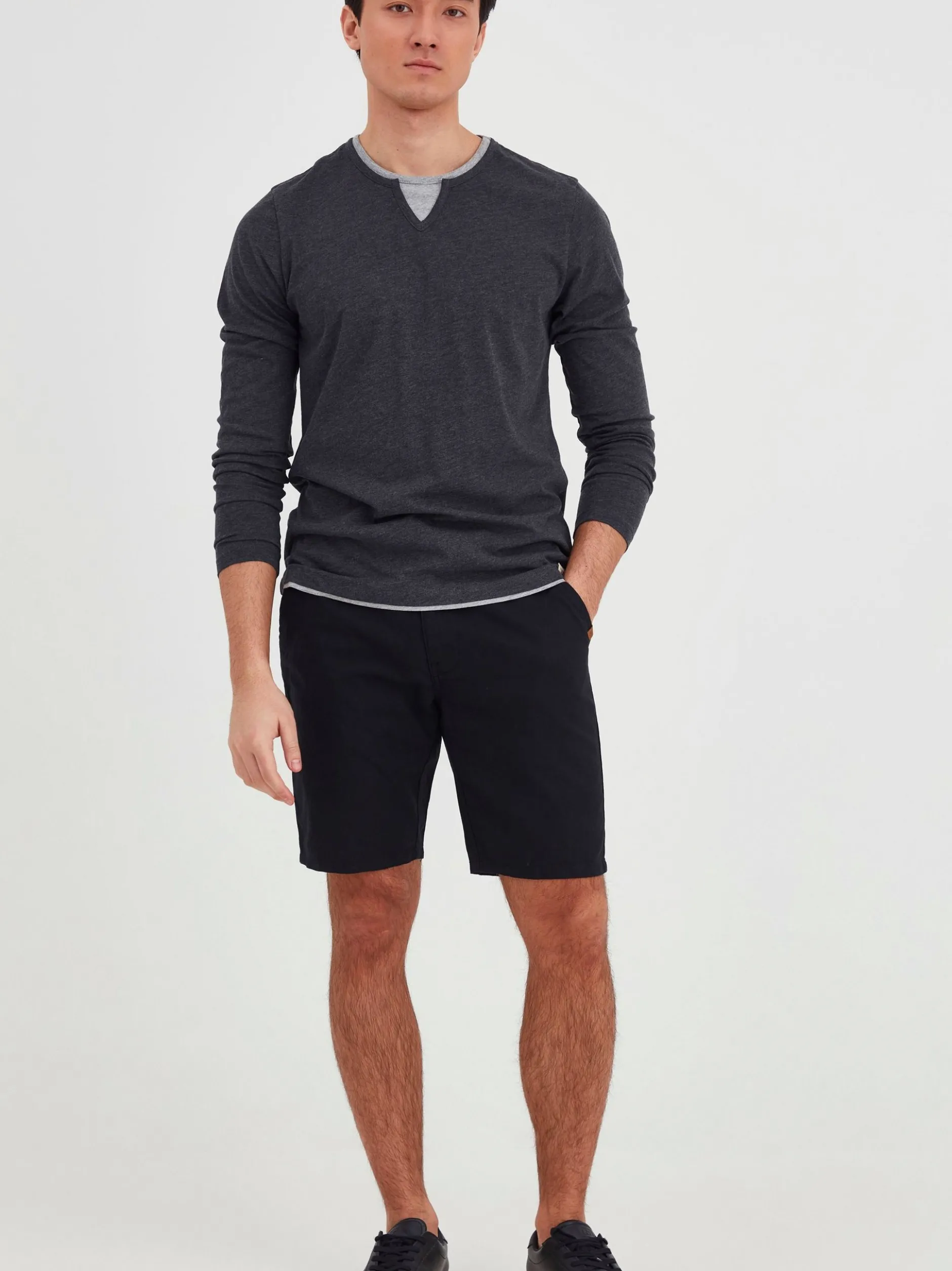 BLEND Herren Stoffhose - BHMennok in schwarz