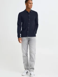 BLEND Herren Strickjacke - BHBaron in blau
