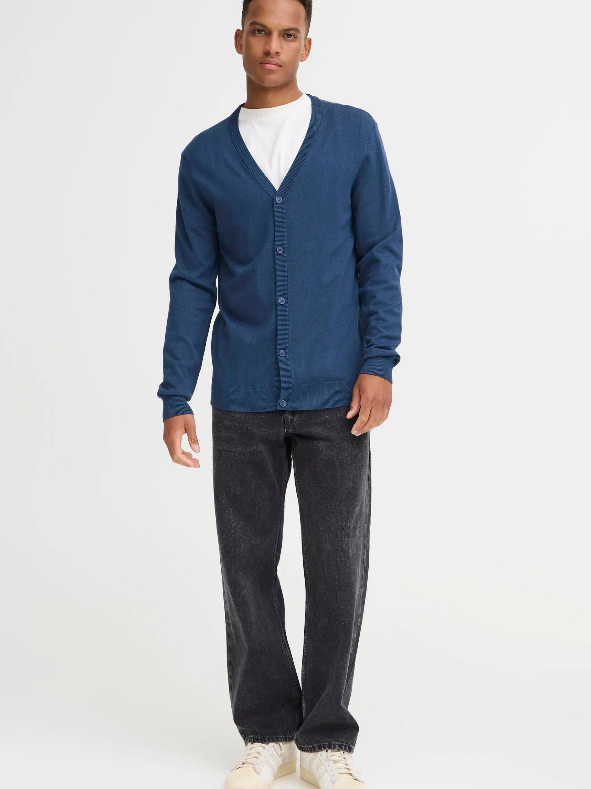 BLEND Herren Strickjacke - BHDan in blau