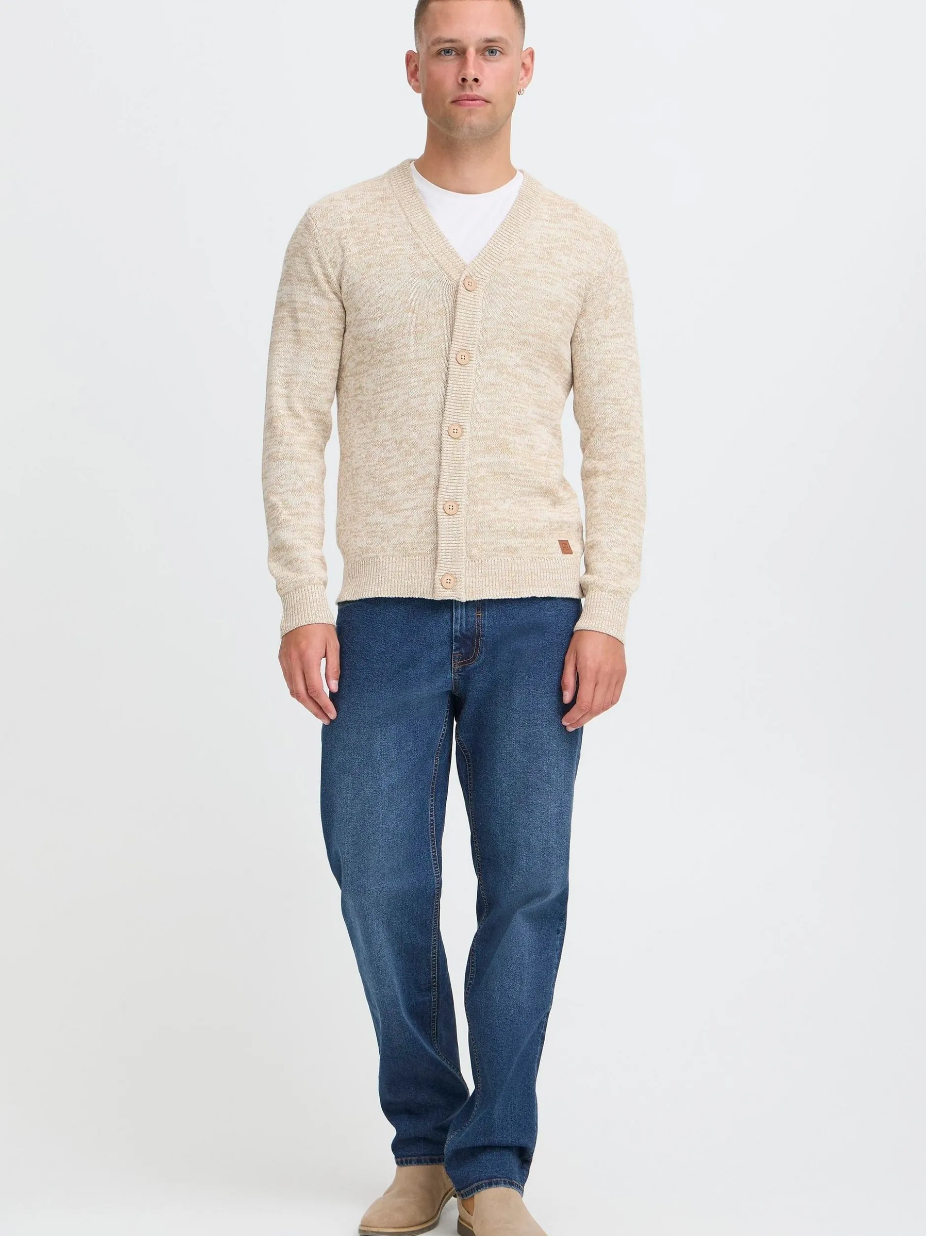 BLEND Herren Strickjacke - BHDamon in beige