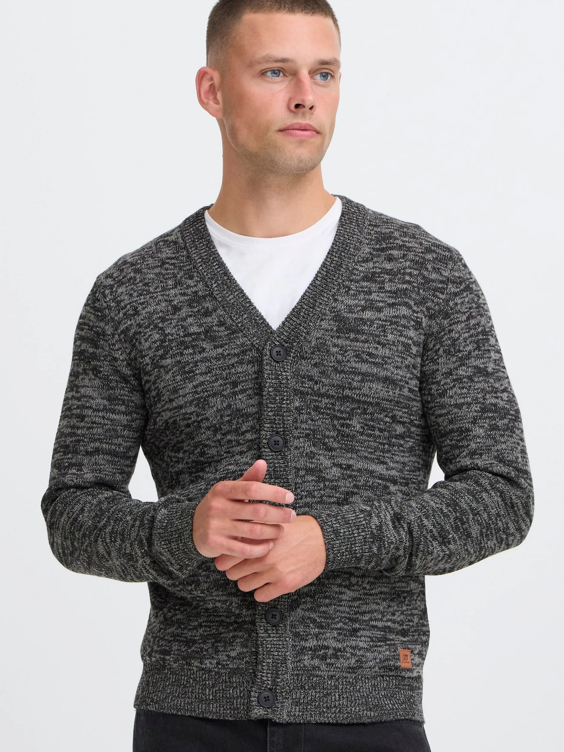 BLEND Herren Strickjacke - BHDamon in schwarz