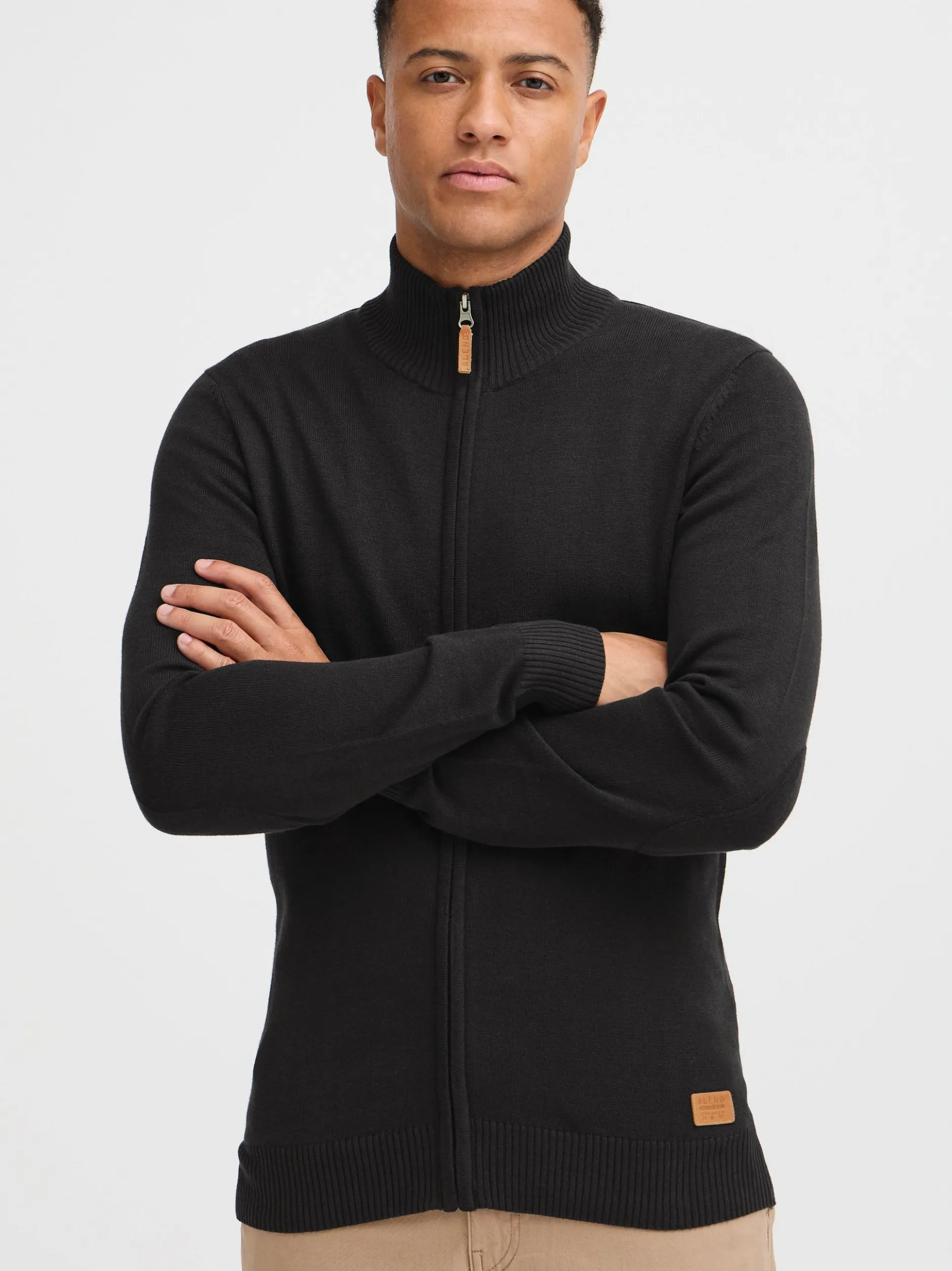 BLEND Herren Strickjacke - BHNorman in schwarz