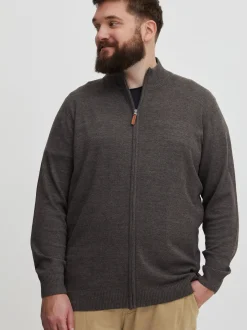 BLEND Herren Strickjacke - BHNorman Big & Tall in anthrazit