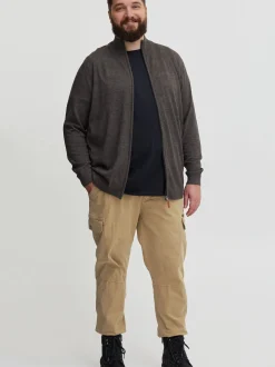 BLEND Herren Strickjacke - BHNorman Big & Tall in anthrazit