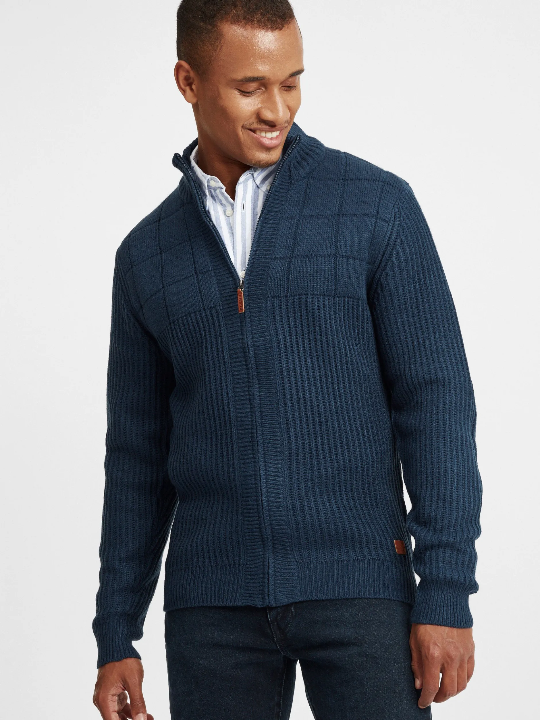 BLEND Herren Strickjacke - BHOteros in blau