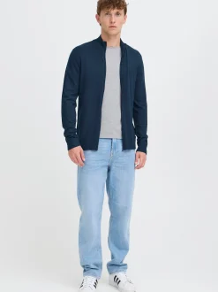 BLEND Herren Strickjacke - BHWebe in blau