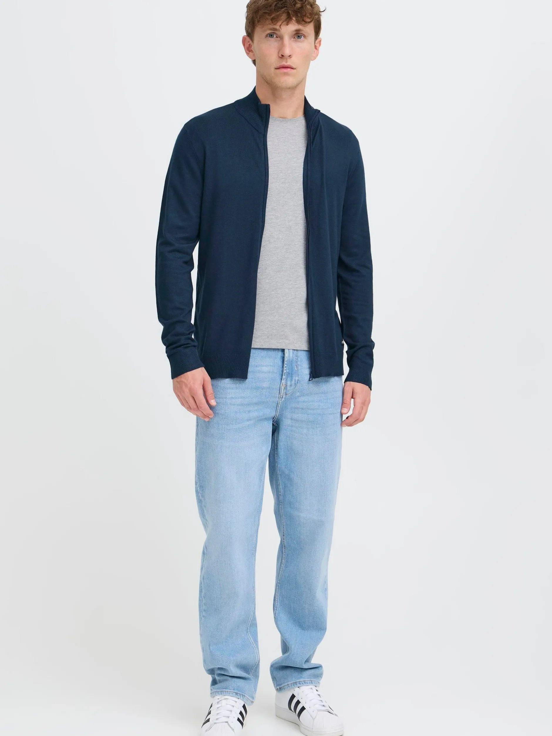 BLEND Herren Strickjacke - BHWebe in blau