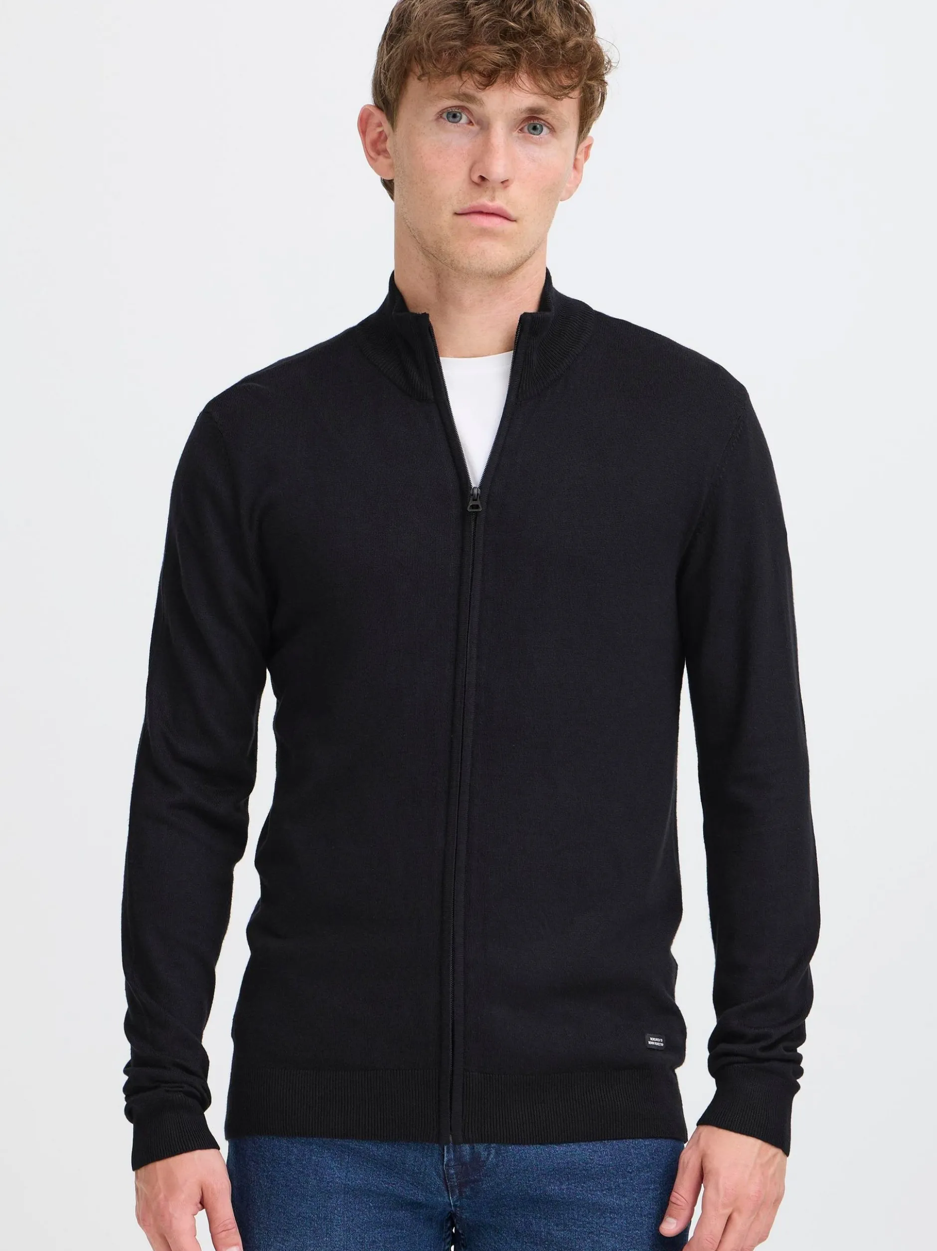 BLEND Herren Strickjacke - BHWebe in schwarz
