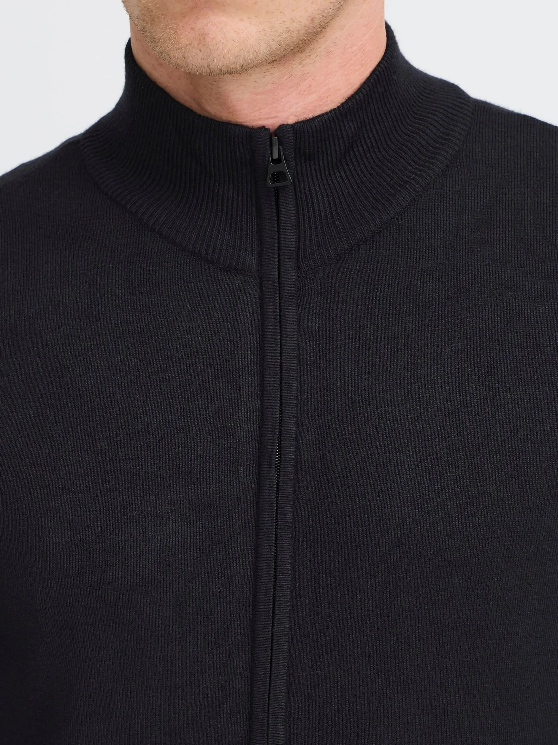 BLEND Herren Strickjacke - BHWebe in schwarz