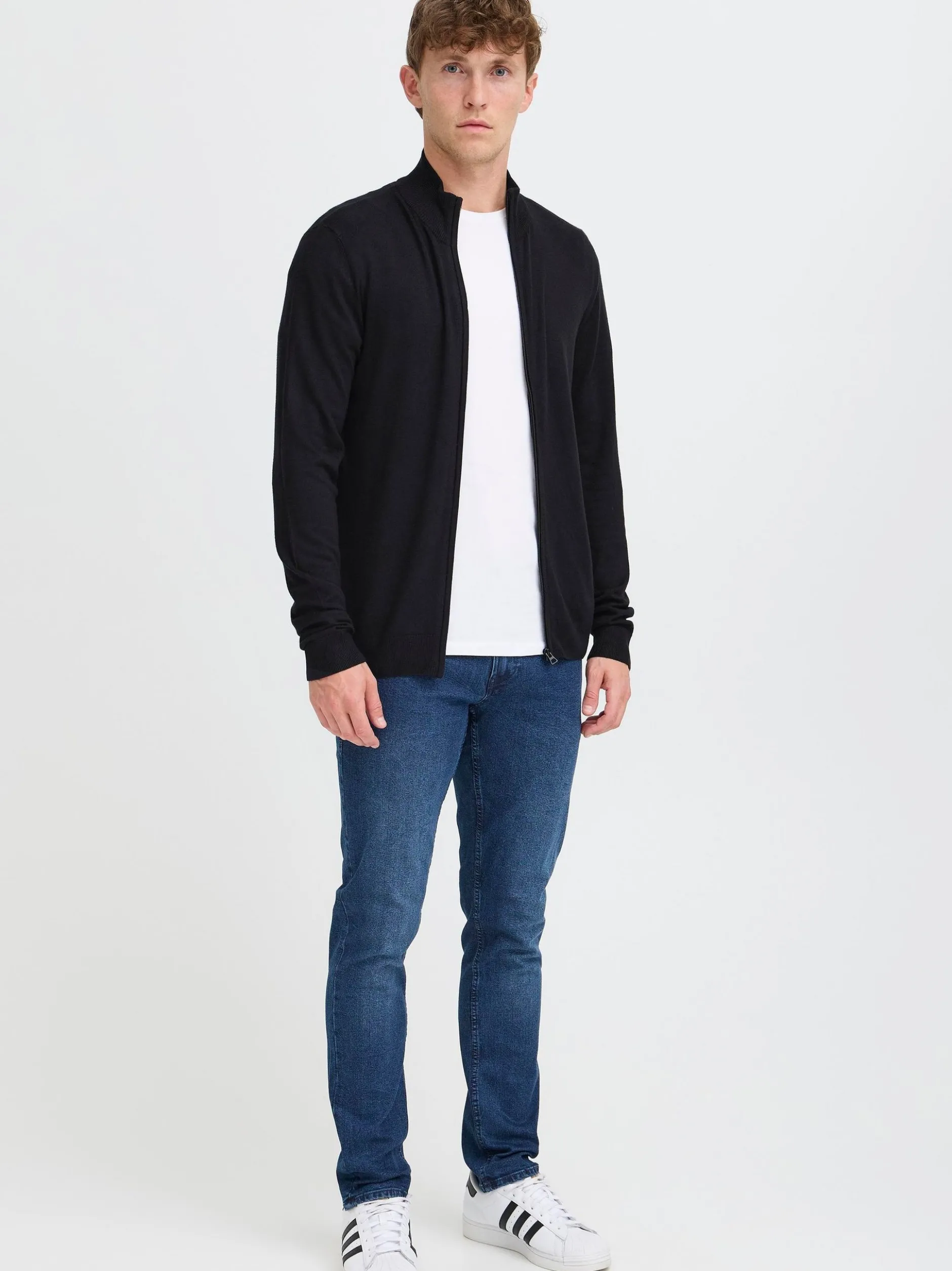 BLEND Herren Strickjacke - BHWebe in schwarz