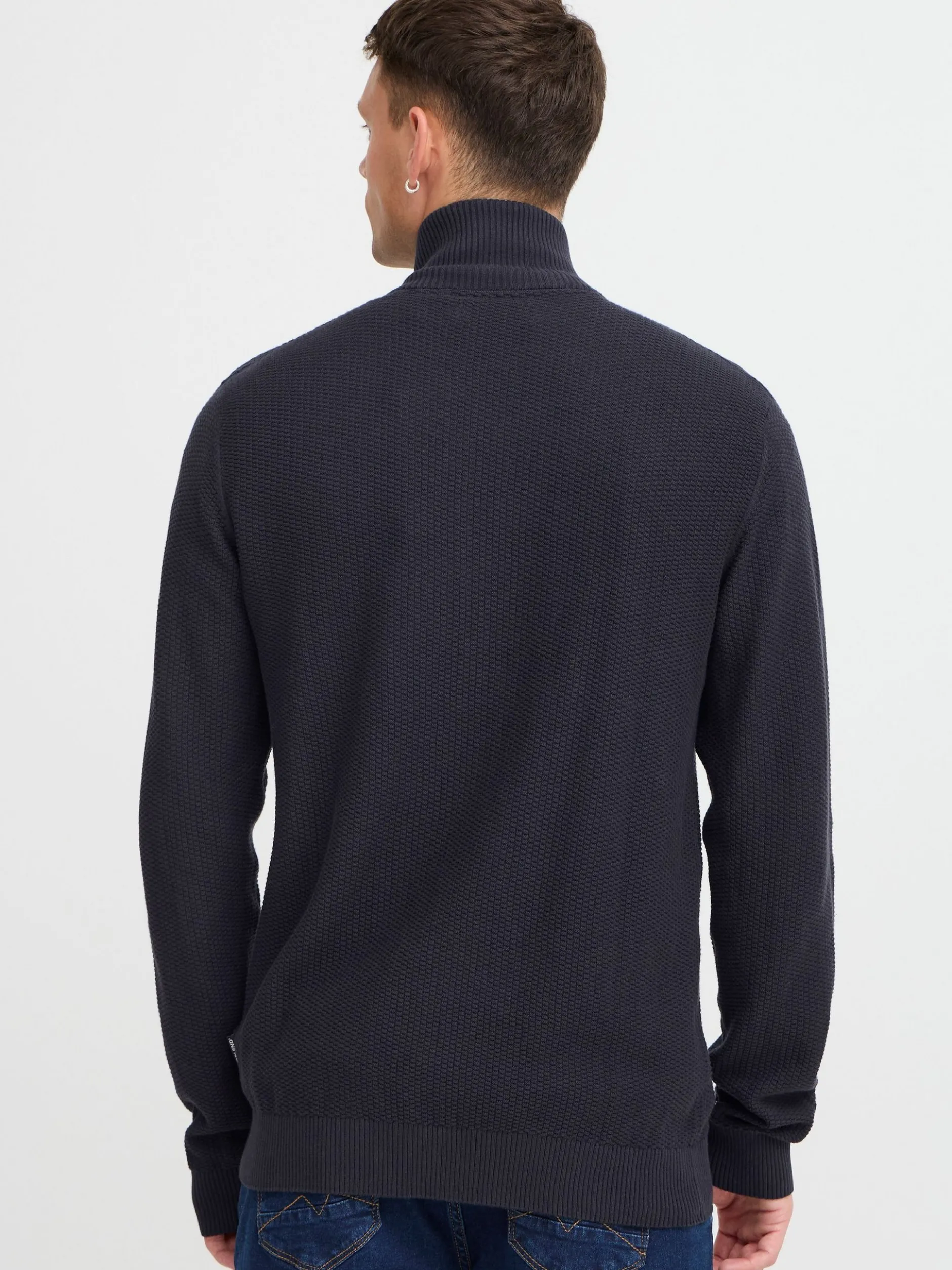 BLEND Herren Strickjacke in schwarz