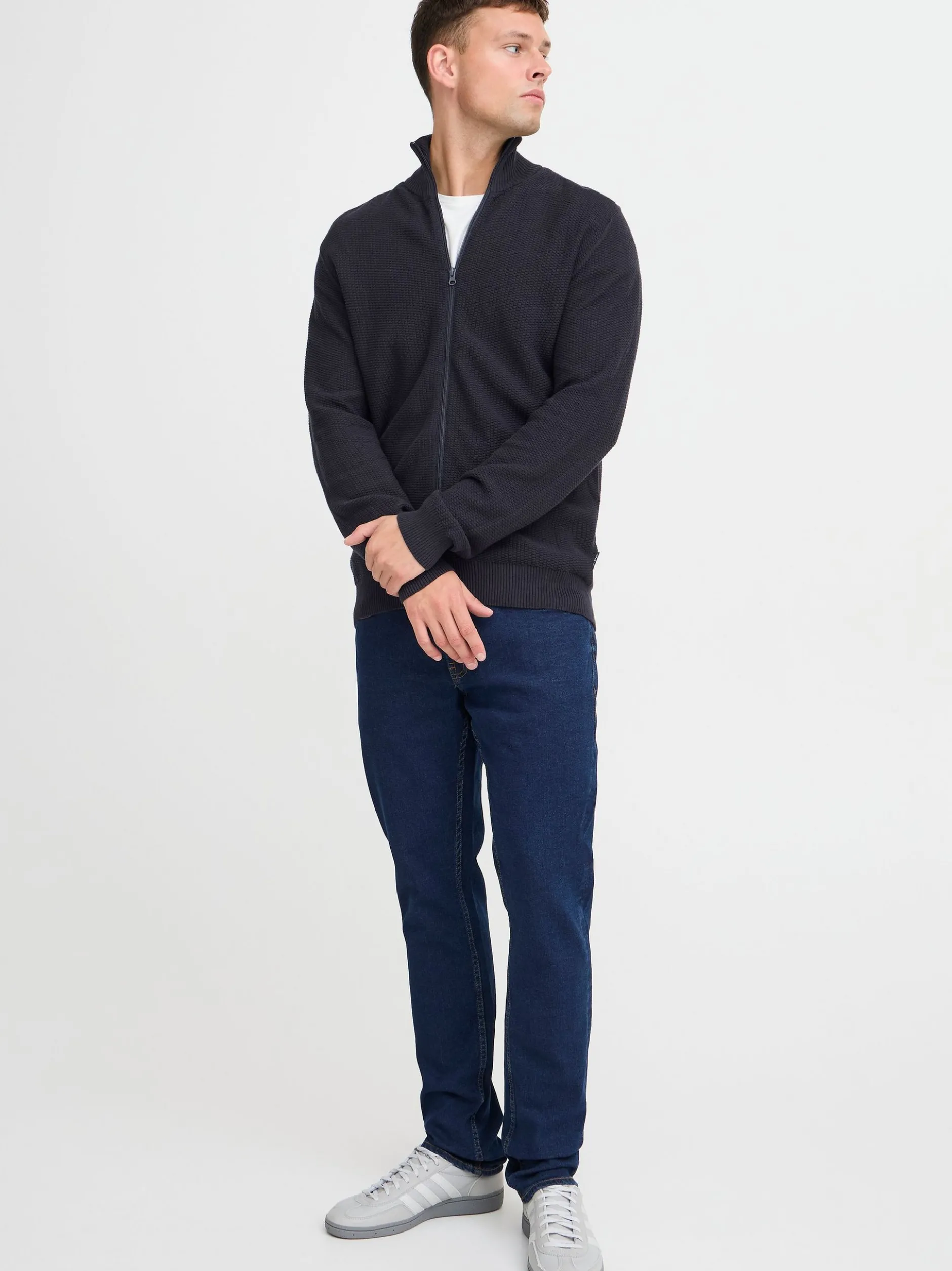 BLEND Herren Strickjacke in schwarz