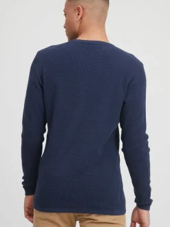 BLEND Herren Strickpullover - BHPullover in blau