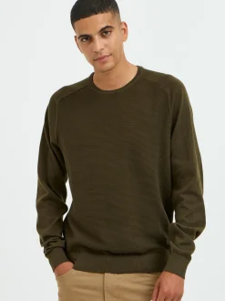 BLEND Herren Strickpullover in grün