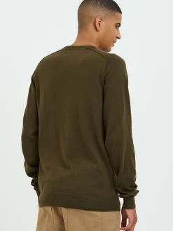 BLEND Herren Strickpullover in grün
