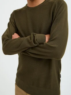 BLEND Herren Strickpullover in grün