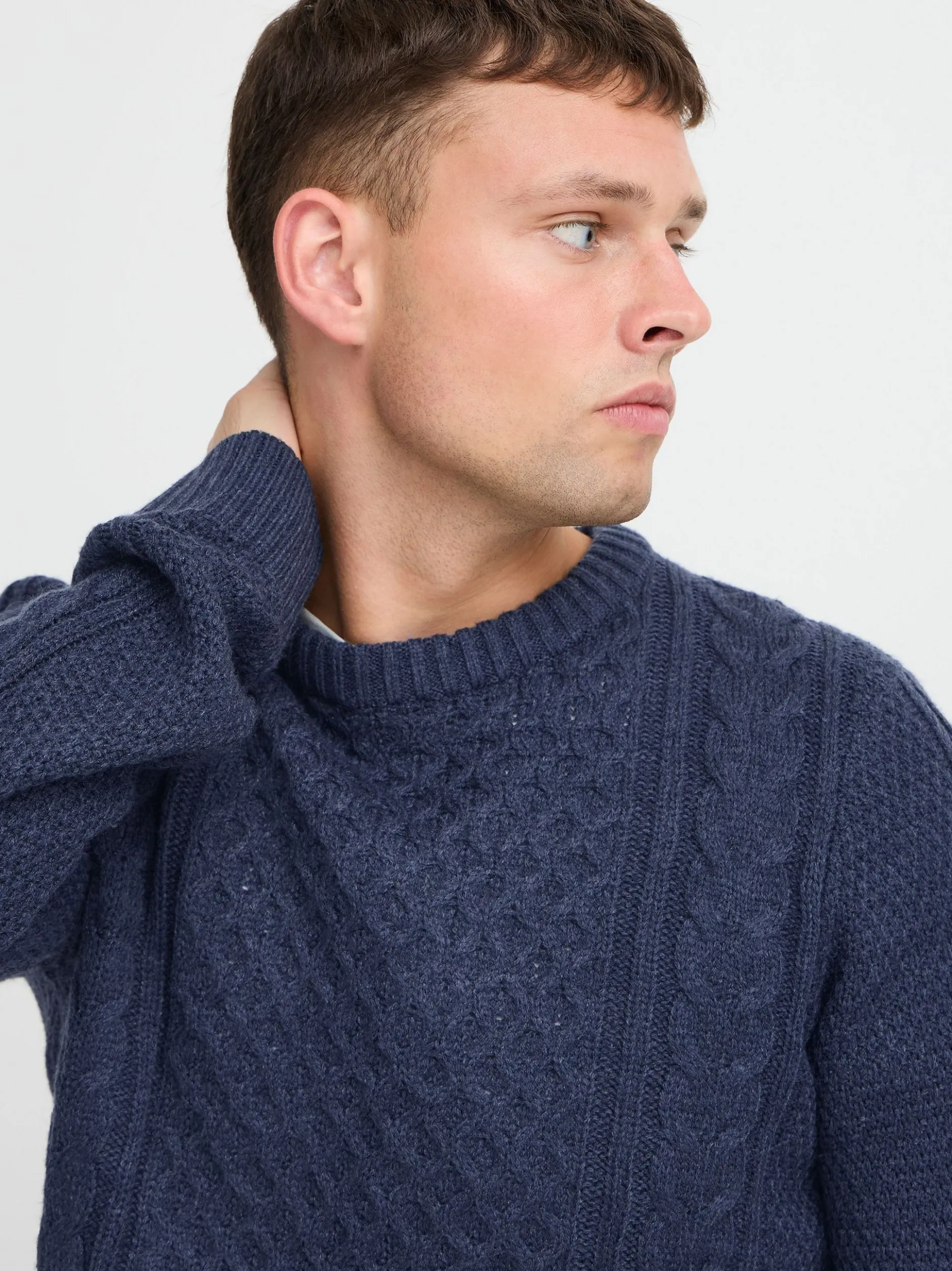 BLEND Herren Strickpullover - BHPullover in blau