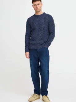 BLEND Herren Strickpullover - BHPullover in blau