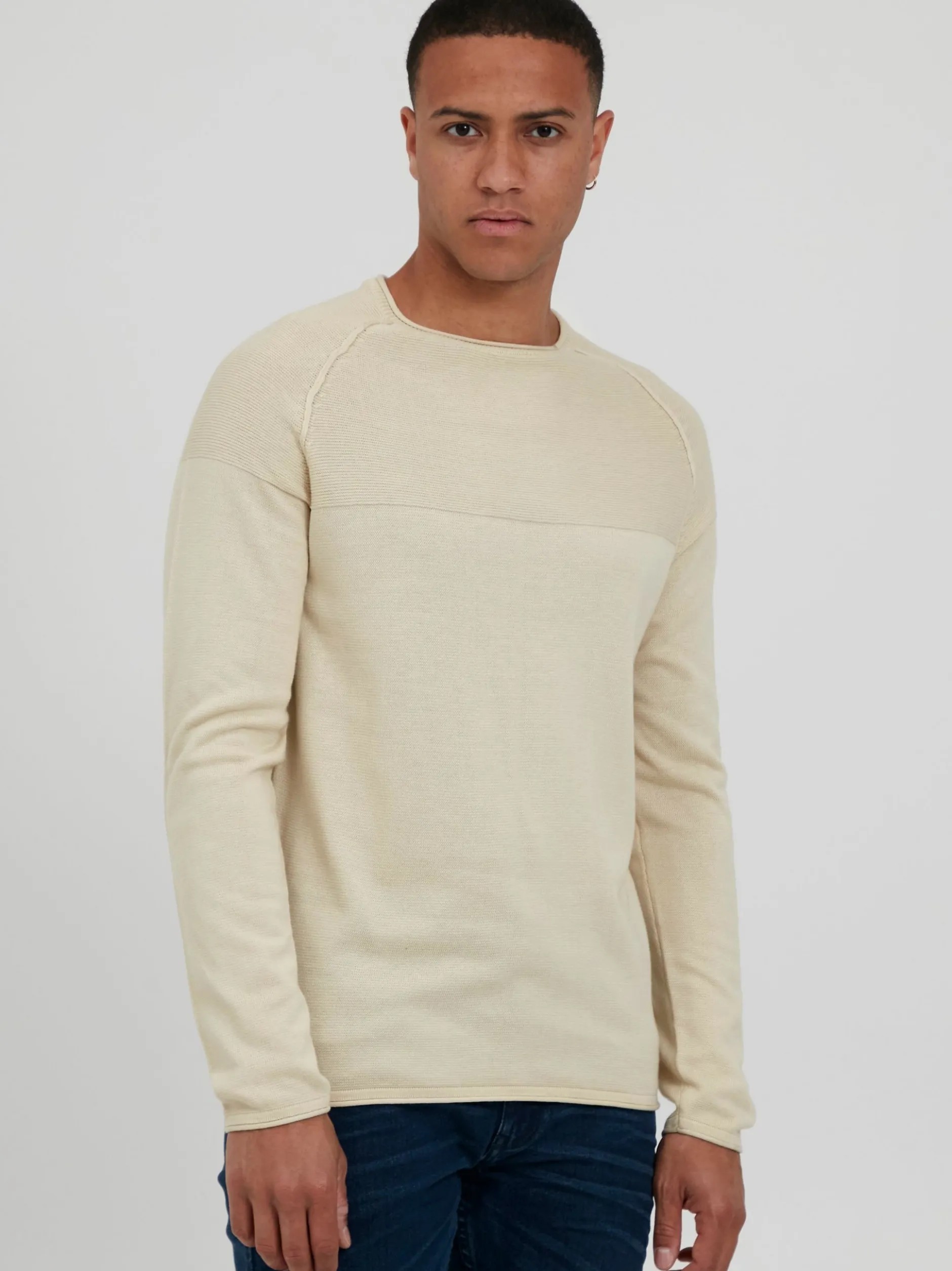 BLEND Herren Strickpullover - BHAdriano in beige