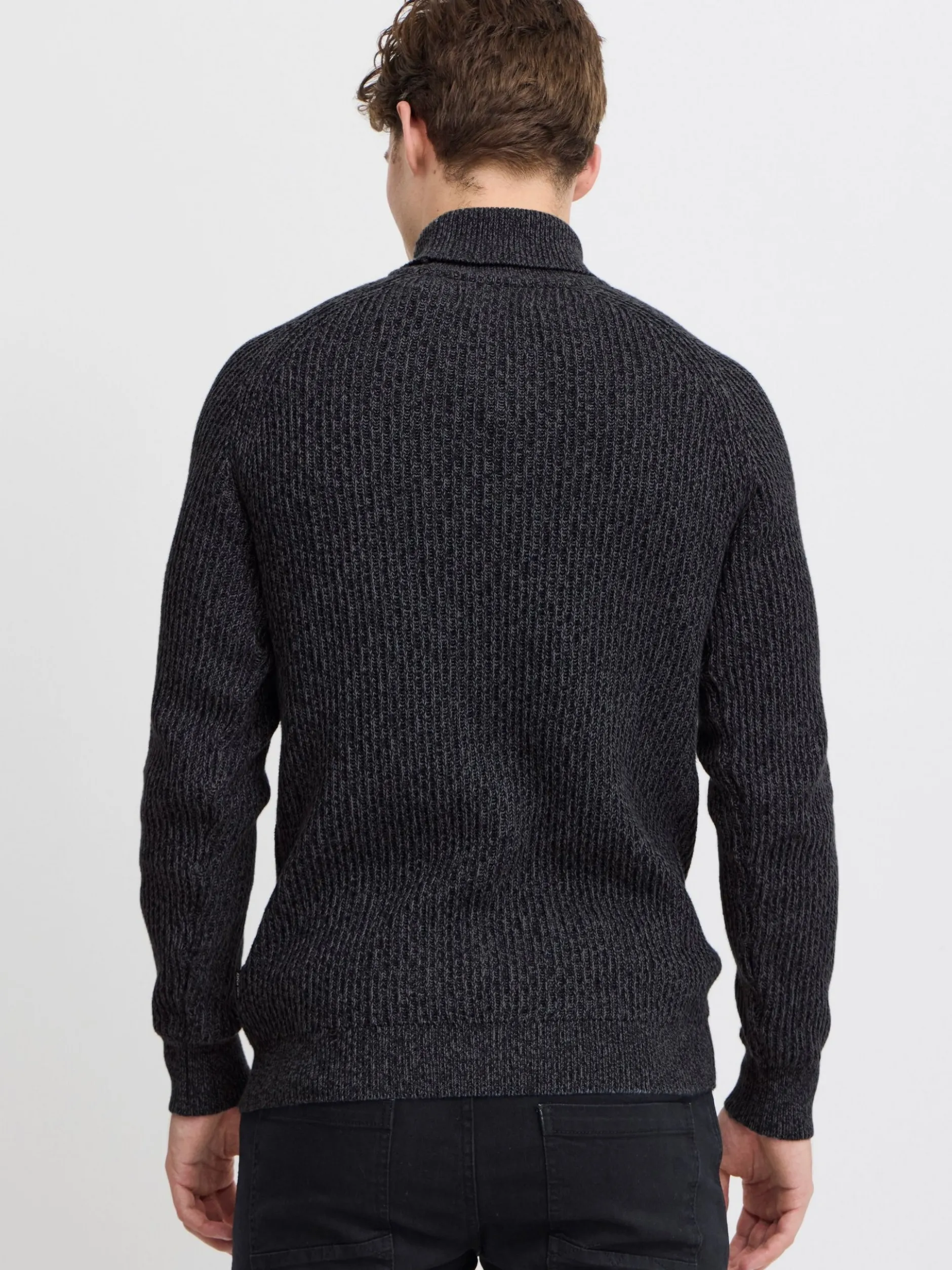 BLEND Herren Strickpullover in schwarz
