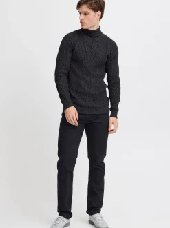 BLEND Herren Strickpullover in schwarz
