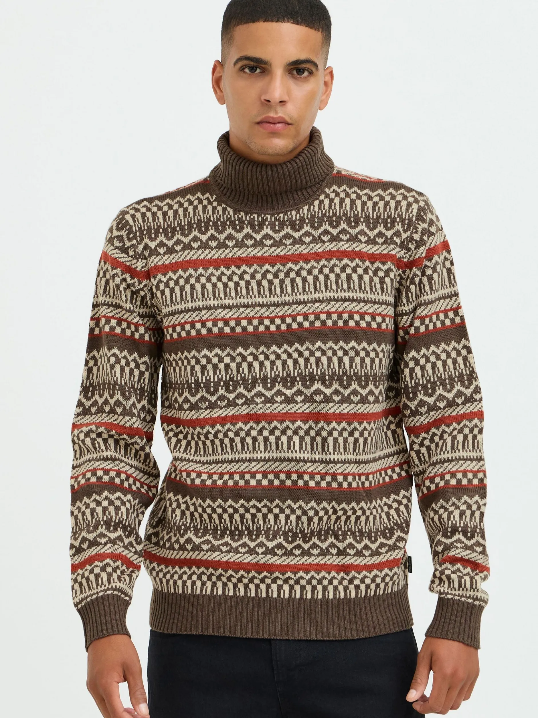 BLEND Herren Strickpullover - BHPullover in braun