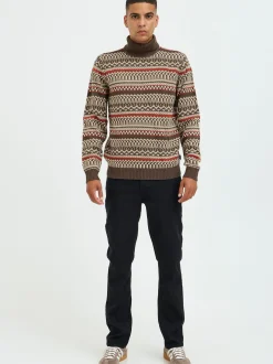 BLEND Herren Strickpullover - BHPullover in braun