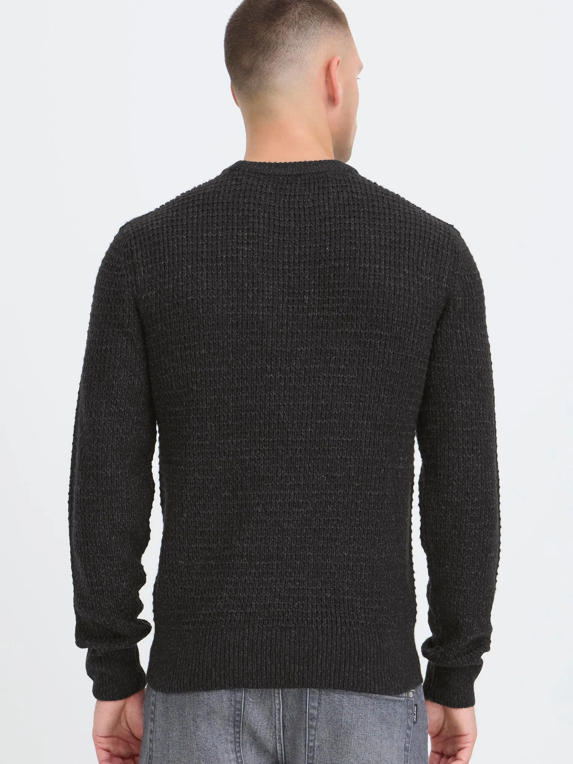 BLEND Herren Strickpullover - BHPattax in anthrazit