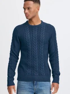 BLEND Herren Strickpullover - BHBasim in blau