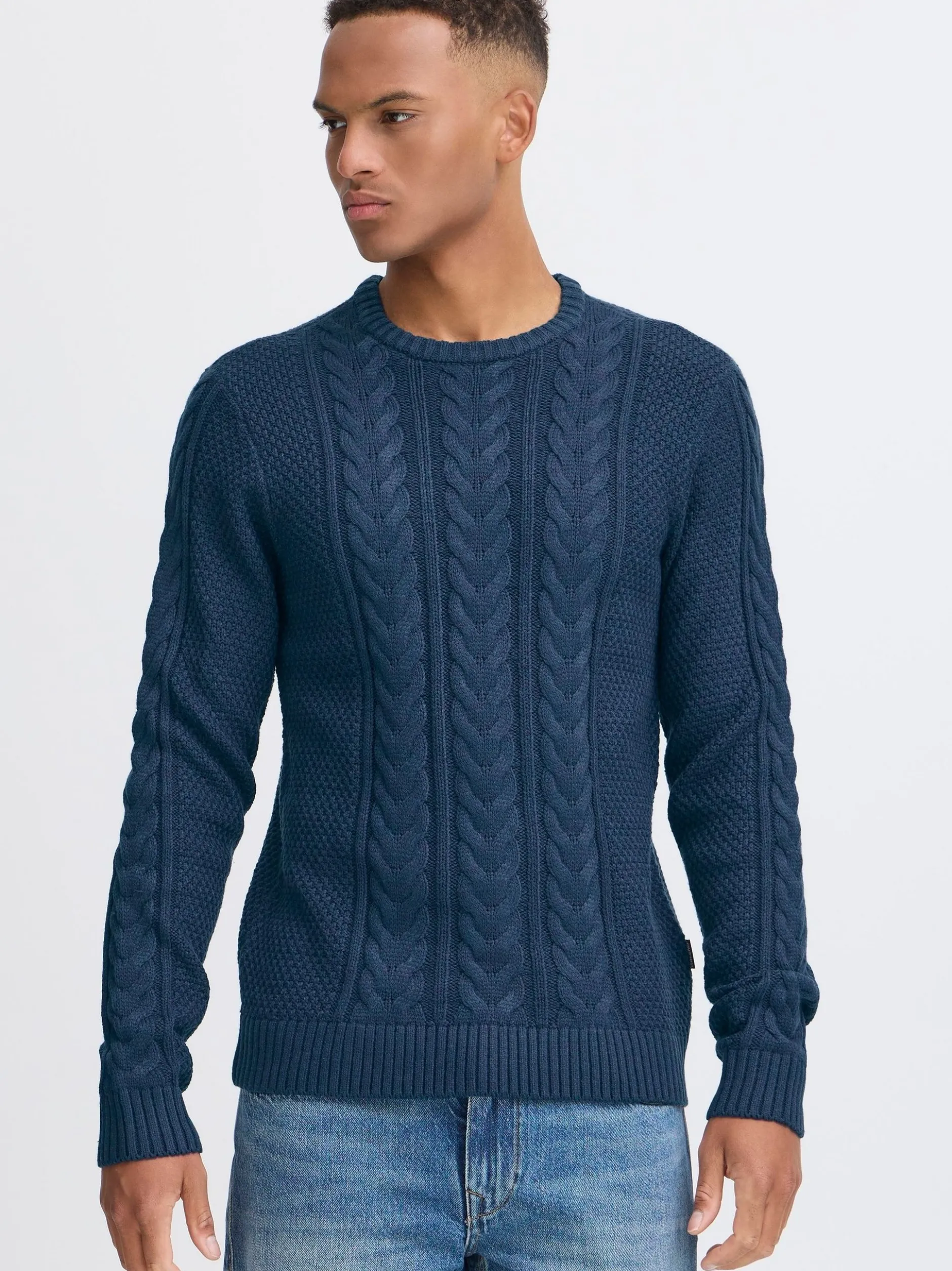 BLEND Herren Strickpullover - BHBasim in blau