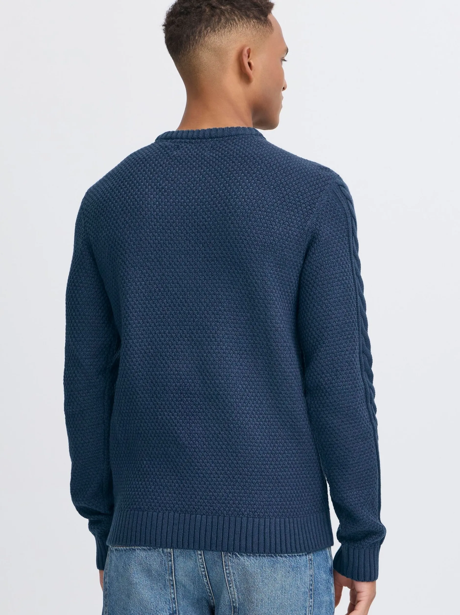 BLEND Herren Strickpullover - BHBasim in blau