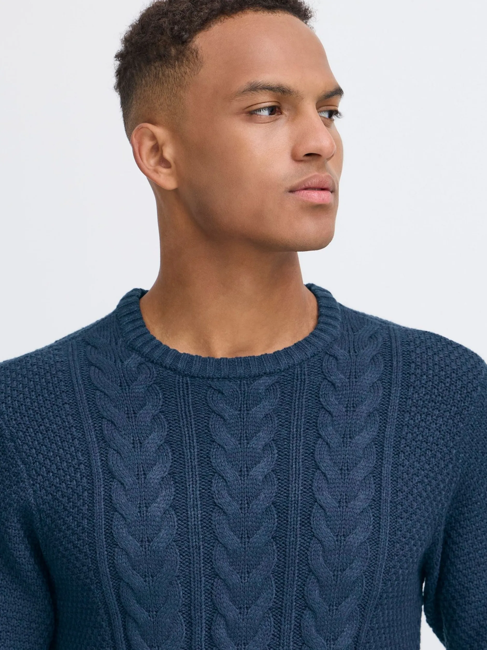 BLEND Herren Strickpullover - BHBasim in blau