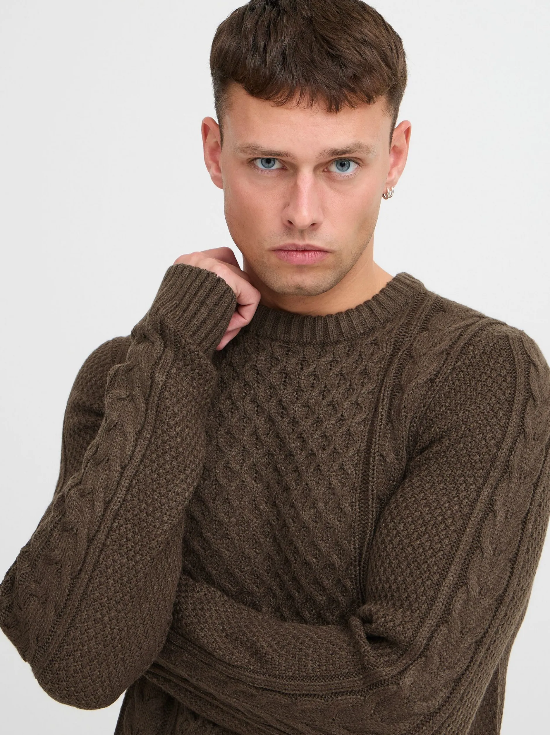 BLEND Herren Strickpullover - BHPullover in braun
