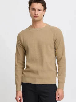 BLEND Herren Strickpullover in beige
