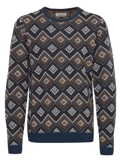 BLEND Herren Strickpullover - BHPullover in blau