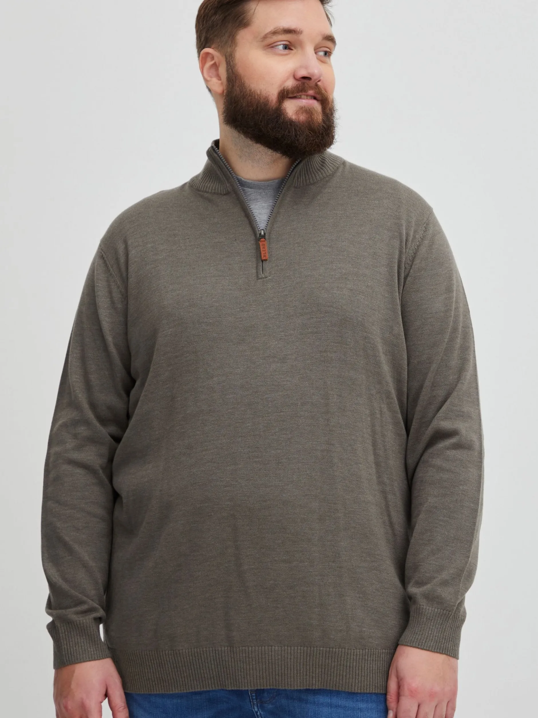 BLEND Herren Strickpullover - BHRobin Big & Tall in grau