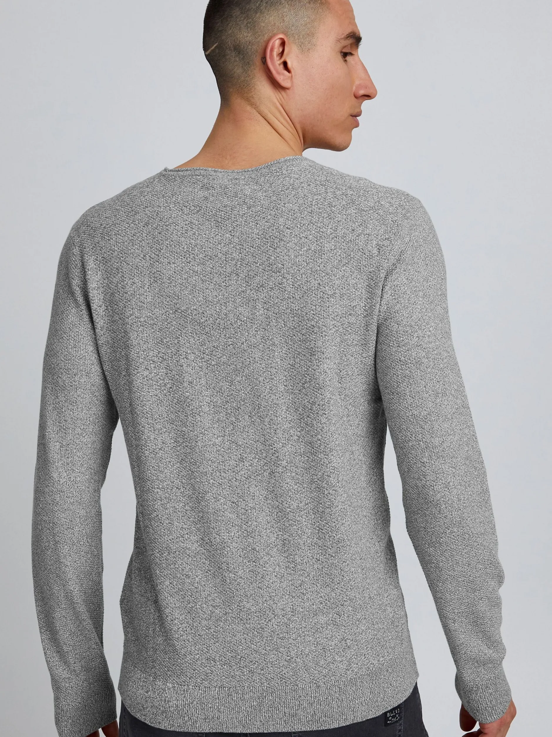 BLEND Herren Strickpullover - bhpullover in grau
