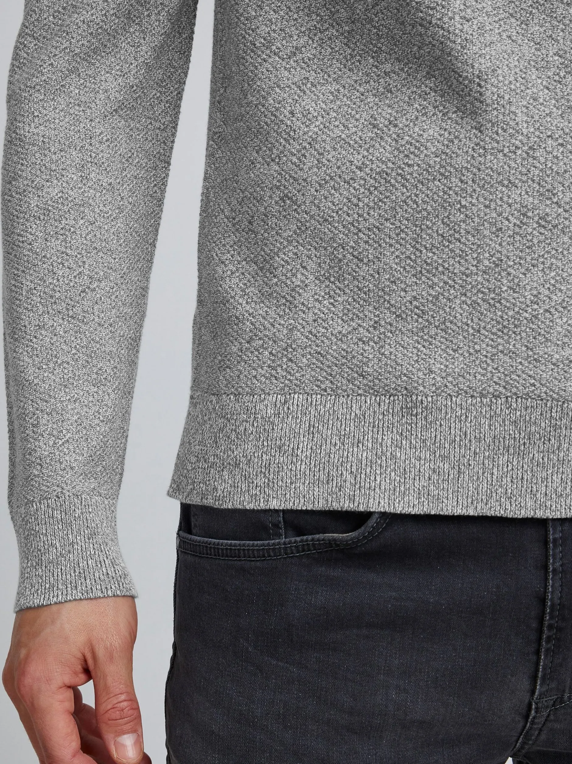 BLEND Herren Strickpullover - bhpullover in grau