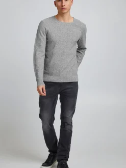 BLEND Herren Strickpullover - bhpullover in grau