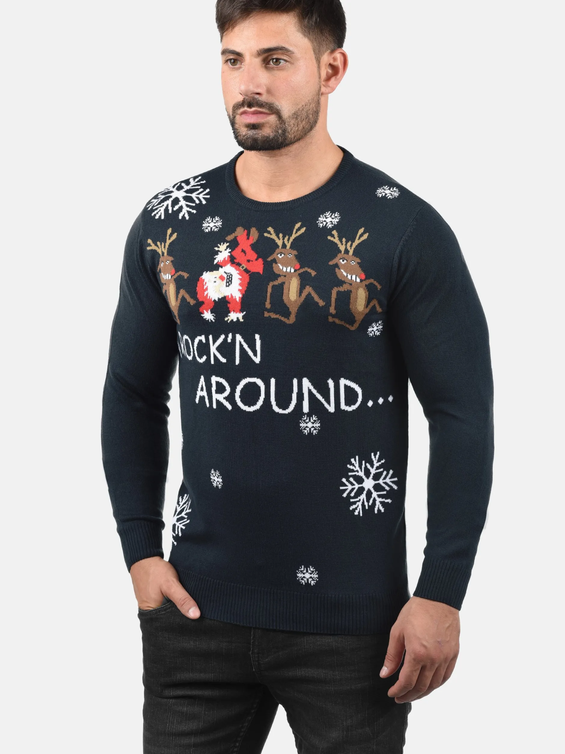 BLEND Herren Strickpullover - BHRudolph in blau