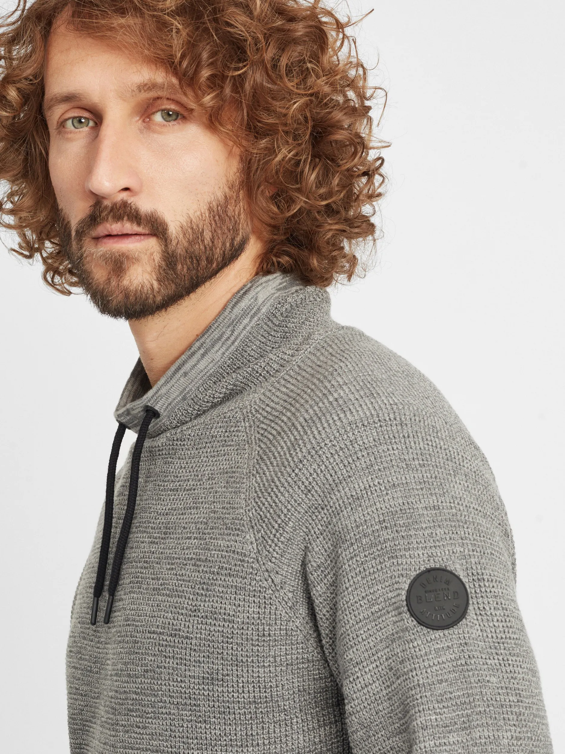 BLEND Herren Strickpullover - BHComulco in grau