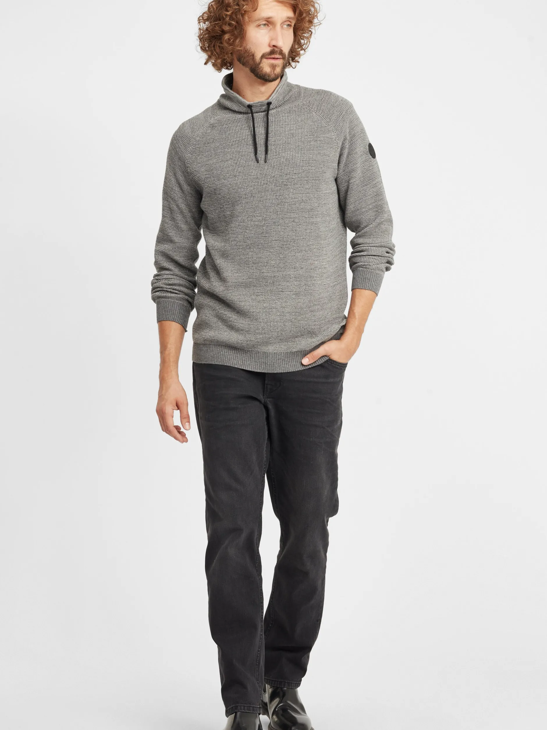 BLEND Herren Strickpullover - BHComulco in grau