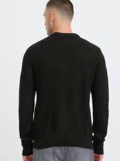 BLEND Herren Strickpullover - BHRibi in schwarz