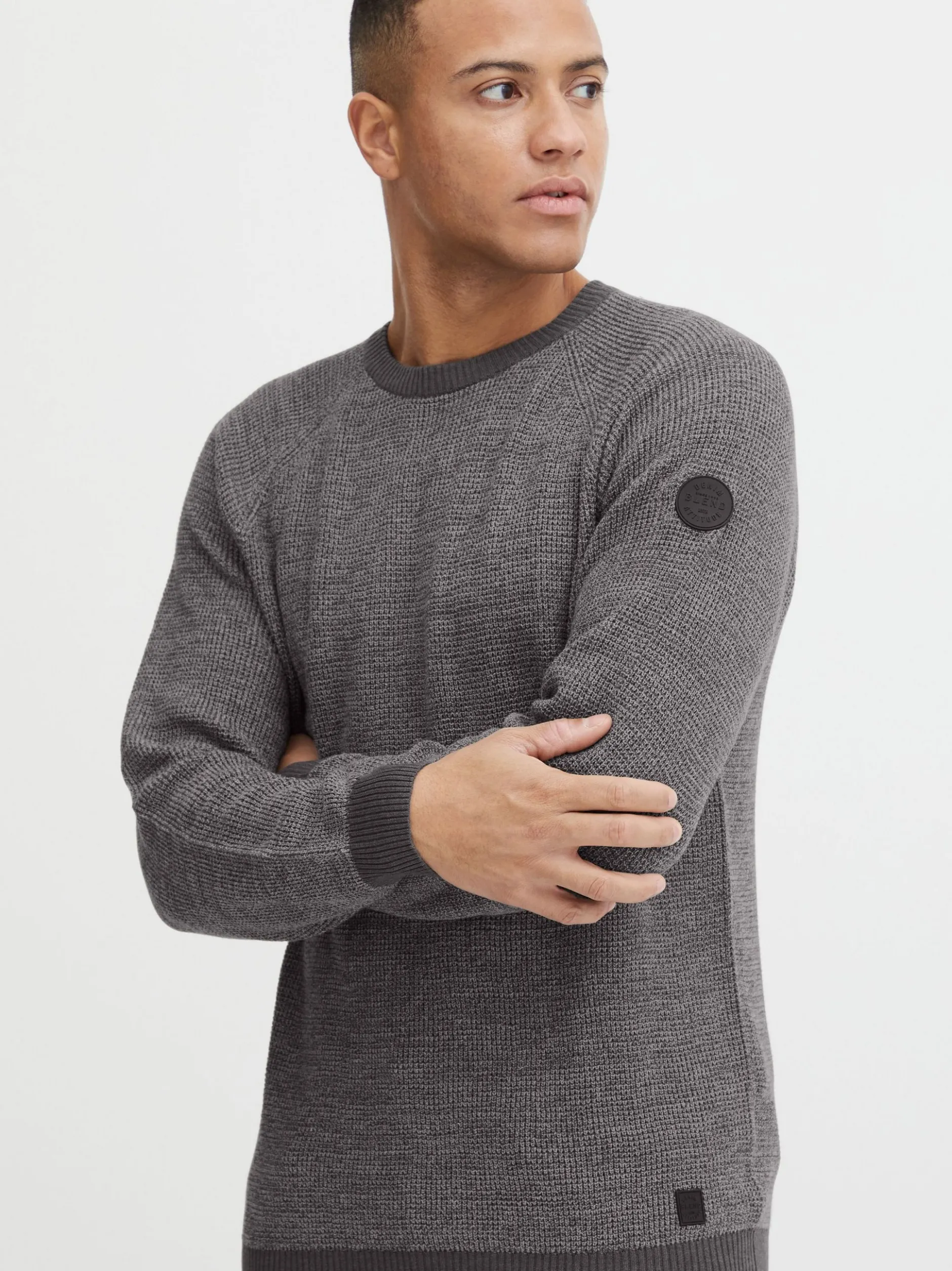 BLEND Herren Strickpullover - BHComen in grau