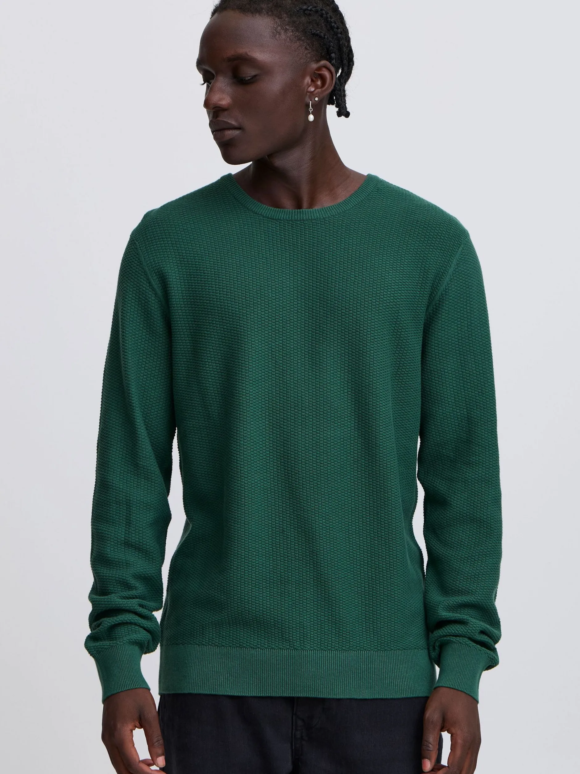 BLEND Herren Strickpullover - BHPullover in grün