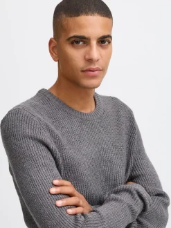 BLEND Herren Strickpullover - BHPullover in grau