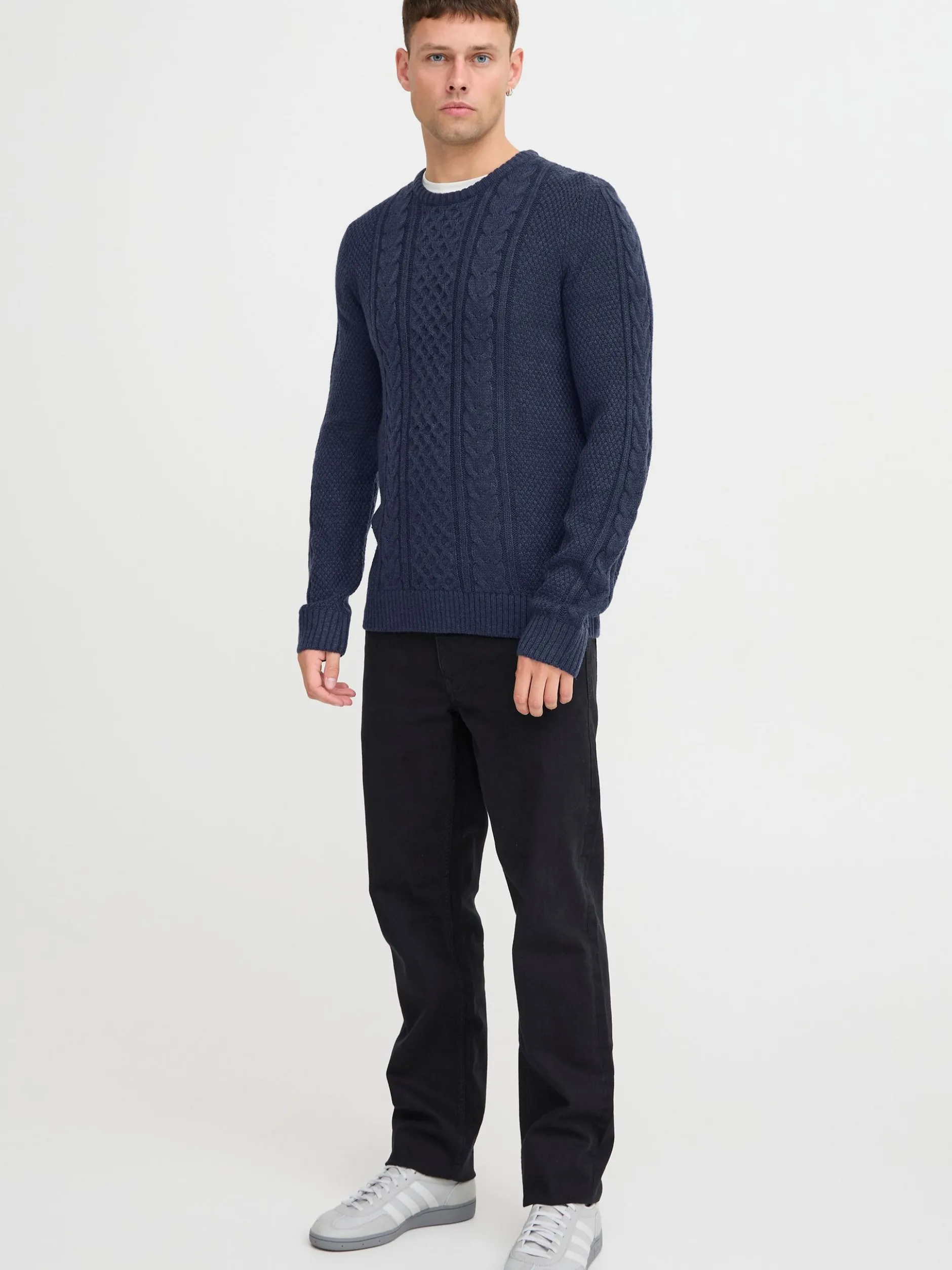 BLEND Herren Strickpullover in blau