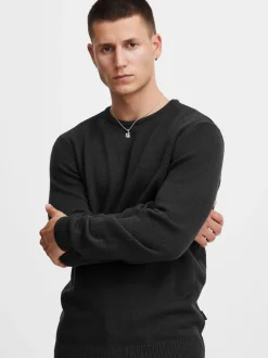 BLEND Herren Strickpullover - BHPullover in schwarz