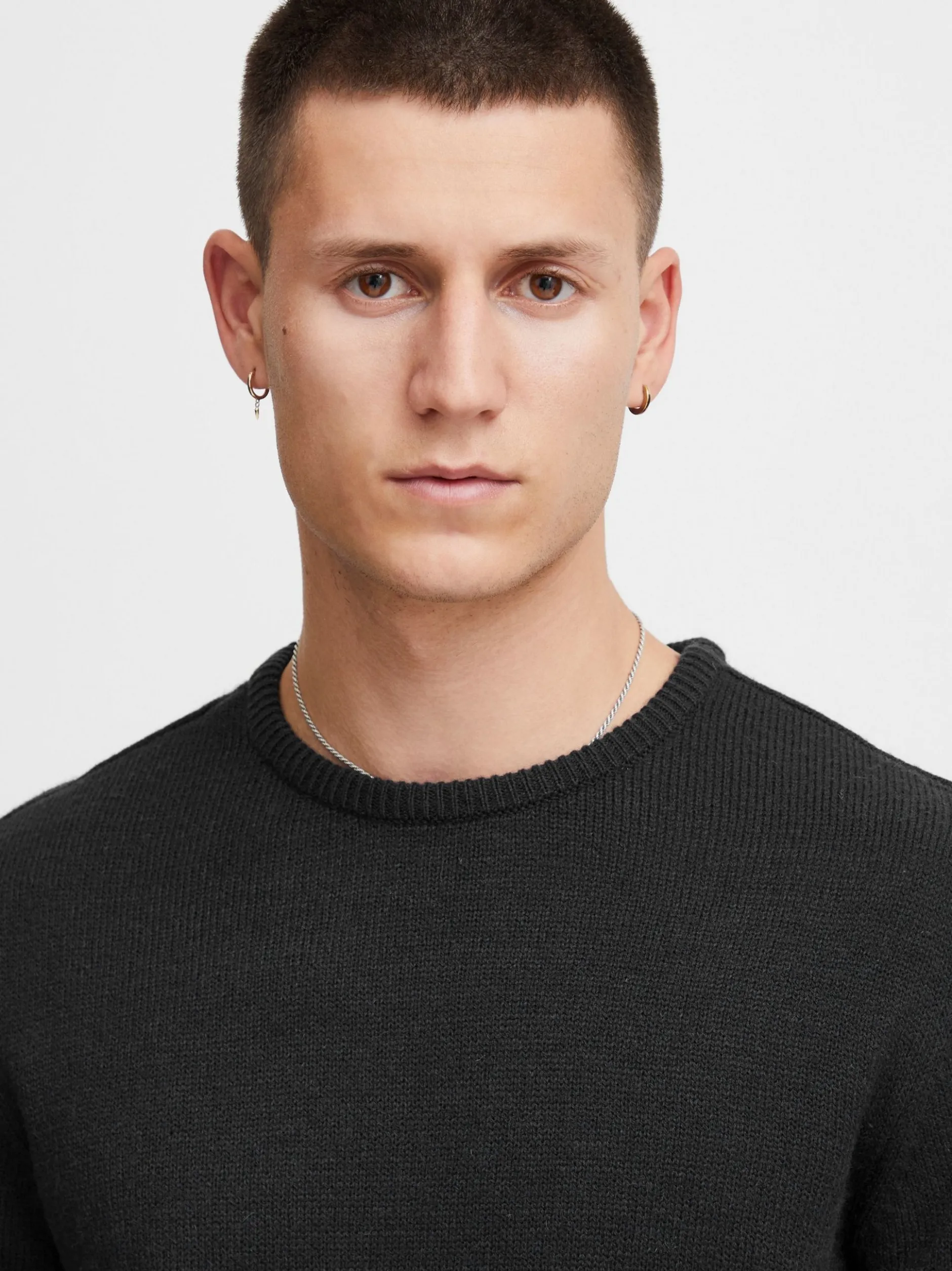 BLEND Herren Strickpullover - BHPullover in schwarz