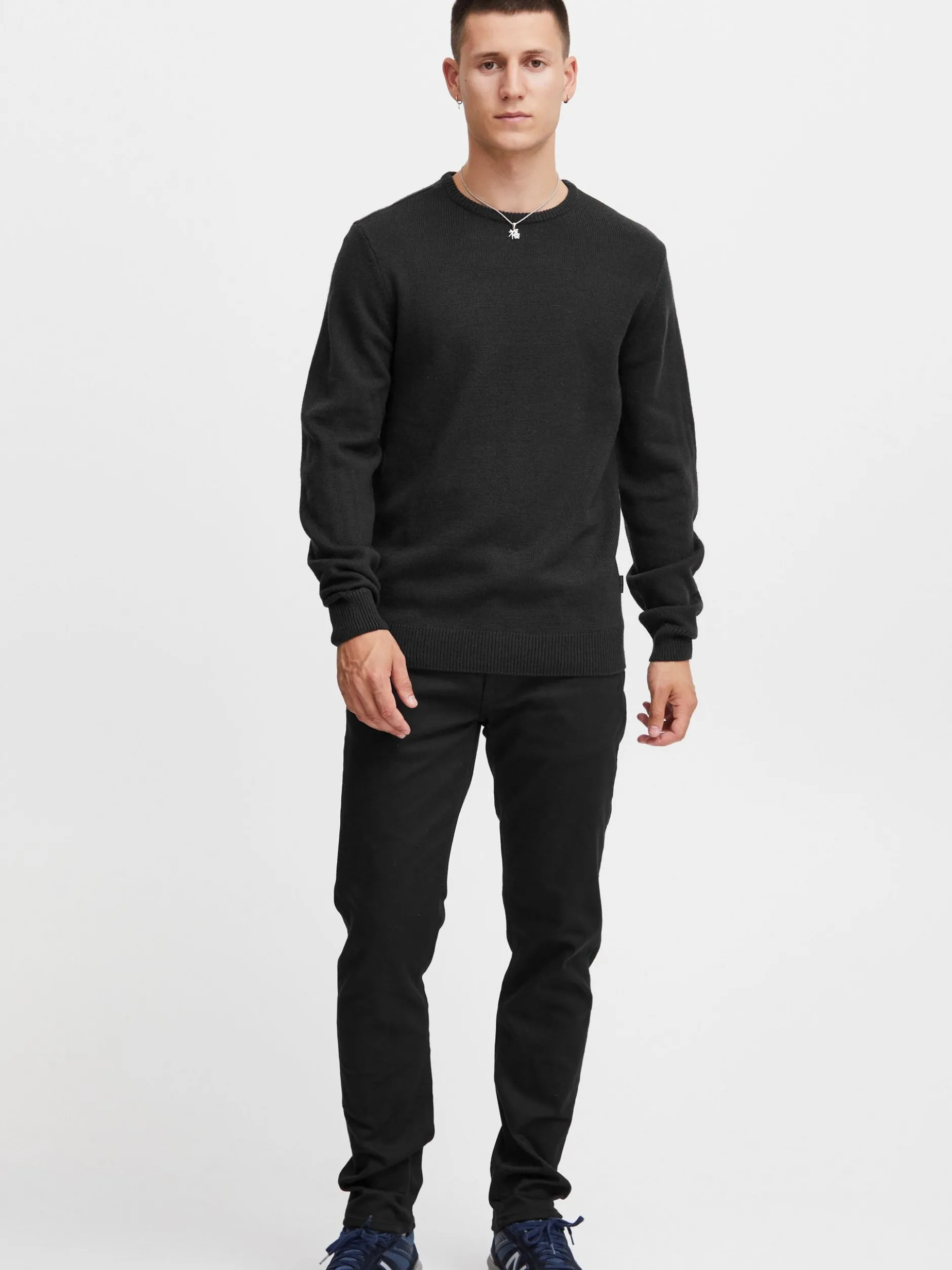 BLEND Herren Strickpullover - BHPullover in schwarz